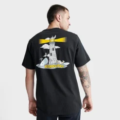 Men's Converse Lighthouse Graphic T-Shirt Black - 10024760 001