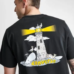Men's Converse Lighthouse Graphic T-Shirt Black - 10024760 001 -Sports Fashion 10024760 001 M5