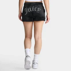 Women's Juicy Couture OG Bling Shorts Liquorice - 11000937 041