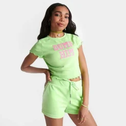Women's Juicy Couture Dump Him Mini Crop Top Sour Apple - 11000938 321