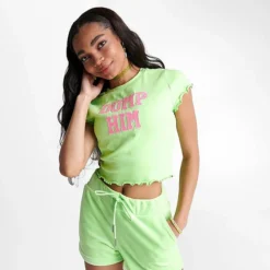 Women's Juicy Couture Dump Him Mini Crop Top Sour Apple - 11000938 321 8 Women's Juicy Couture Dump Him Mini Crop Top Sour Apple - 11000938 321 -Sports Fashion 11000938 321 M3