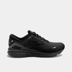 Men's Brooks Ghost 15 Running Shoes (Wide Width 2E) Black/Black/Ebony - 1103932E 020
