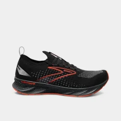 Men's Brooks Levitate StealthFit 6 Running Shoes Black/Spicy Orange - 1103971D 090
