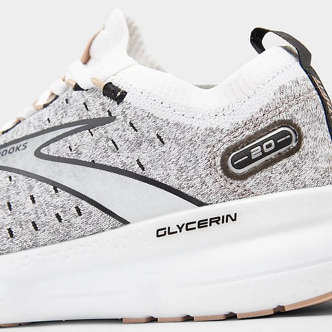 Women's Brooks Glycerin StealthFit 20 Running Shoes White/Black/Cream - 1203721B 163 3 Women's Brooks Glycerin StealthFit 20 Running Shoes White/Black/Cream - 1203721B 163 - Image 3