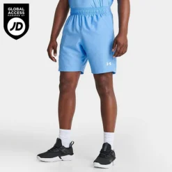 Men's Under Armour Woven Halfback Emboss Training Shorts Blue/White - 1372528 462