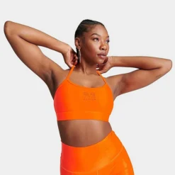 Women's P.E Nation Hype Sports Bra Shocking Orange - 23PE1C35 800