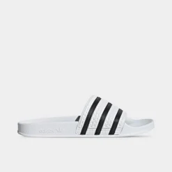 Men's Adidas Adilette Slide Sandals White/Black/White - 280648 WBK