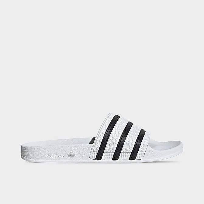 Men's Adidas Adilette Slide Sandals White/Black/White - 280648 WBK 1 Men's Adidas Adilette Slide Sandals White/Black/White - 280648 WBK