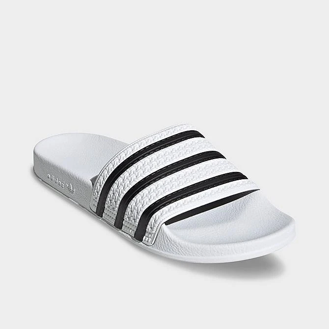 Men's Adidas Adilette Slide Sandals White/Black/White - 280648 WBK 2 Men's Adidas Adilette Slide Sandals White/Black/White - 280648 WBK - Image 2