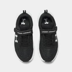 Boys' Little Kids' Under Armour Assert 10 Running Shoes (Wide Width) Black/White - 3026186 001 -Sports Fashion 3026186 001 P5