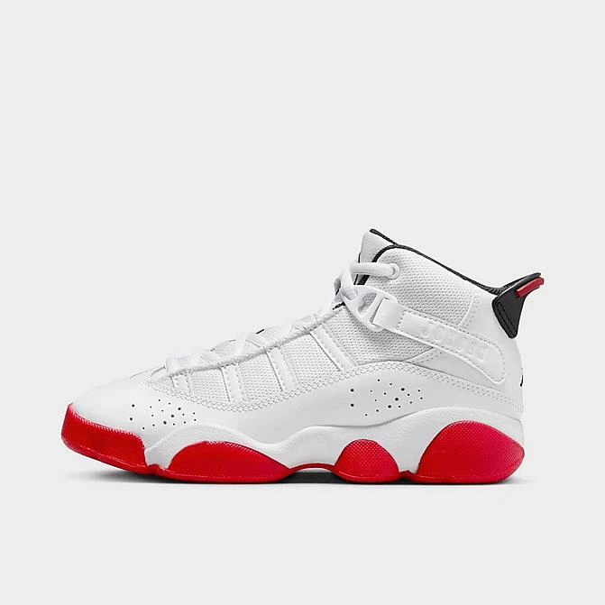 Nike Little Kids' Air Jordan 6 Rings Basketball Shoes White/Black/University Red - 323432 160 1 Nike Little Kids' Air Jordan 6 Rings Basketball Shoes White/Black/University Red - 323432 160