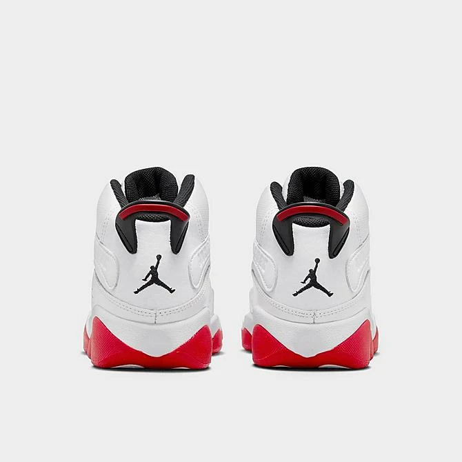 Nike Little Kids' Air Jordan 6 Rings Basketball Shoes White/Black/University Red - 323432 160 4 Nike Little Kids' Air Jordan 6 Rings Basketball Shoes White/Black/University Red - 323432 160 - Image 4