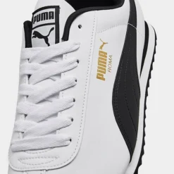 Men's Puma Roma Classic Casual Shoes White/Black - 35357204 WHT -Sports Fashion 35357204 WHT P3
