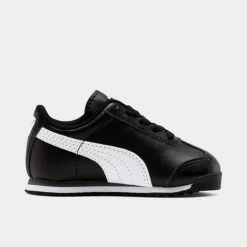 Boys' Toddler Puma Roma Basic Casual Shoes Black/White/Puma Silver - 35426001 001 -Sports Fashion 35426001 001 P3