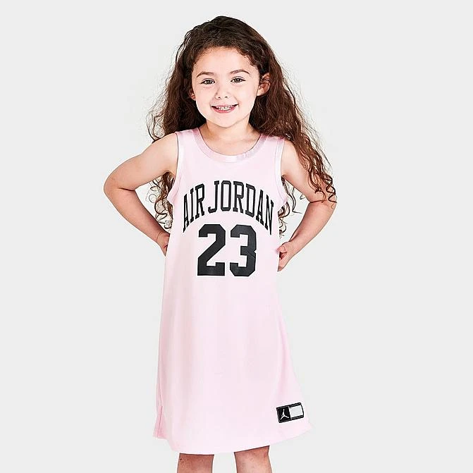 Nike Girls' Little Kids' Air Jordan 23 Jersey Dress Light Pink/Black - 35B320 A9Y 1 Nike Girls' Little Kids' Air Jordan 23 Jersey Dress Light Pink/Black - 35B320 A9Y