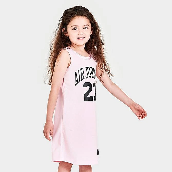 Nike Girls' Little Kids' Air Jordan 23 Jersey Dress Light Pink/Black - 35B320 A9Y 3 Nike Girls' Little Kids' Air Jordan 23 Jersey Dress Light Pink/Black - 35B320 A9Y - Image 3