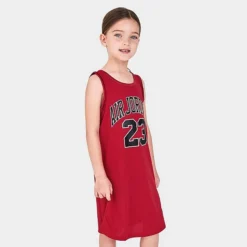 Nike Girls' Little Kids' Air Jordan 23 Jersey Dress Gym Red/Black - 35B320 R78 -Sports Fashion 35B320 R78 M3