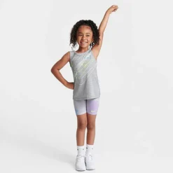 Girls' Little Kids' Nike Just DIY It Tank And Bike Shorts Set Photon Dust - 36K834 GAD
