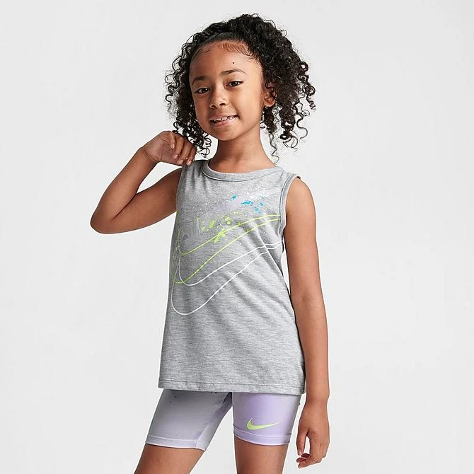 Girls' Little Kids' Nike Just DIY It Tank And Bike Shorts Set Photon Dust - 36K834 GAD 3 Girls' Little Kids' Nike Just DIY It Tank And Bike Shorts Set Photon Dust - 36K834 GAD - Image 3
