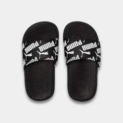 Little Kids' Puma Cool Cat Bold Slide Sandals Puma Black/Puma White - 37539503 001 -Sports Fashion 37539503 001 P5