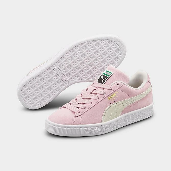Girls' Big Kids' Puma Suede Classic XXI JR Casual Shoes Pink Lady/Puma White - 38056005 690 2 Girls' Big Kids' Puma Suede Classic XXI JR Casual Shoes Pink Lady/Puma White - 38056005 690 - Image 2