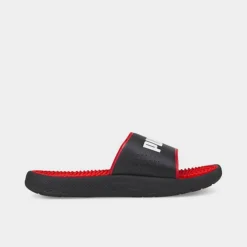 Men's Puma Softride Massage Slide Sandals Puma Black/Puma White/High Risk Red - 38306203 001 -Sports Fashion 38306203 001 P3