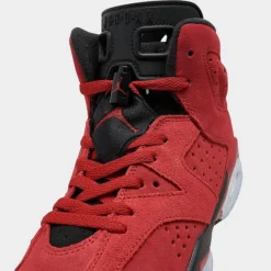 Nike Big Kids' Air Jordan Retro 6 Basketball Shoes Varsity Red/Varsity Red/Black - 384665 600 -Sports Fashion 384665 600 P3