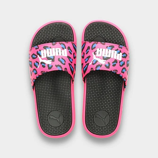 Girls' Big Kids' Puma Cool Cat Summer Roar Slide Sandals Beetroot Purple/Puma Black/Victoria Blue - 38590401 500 5 Girls' Big Kids' Puma Cool Cat Summer Roar Slide Sandals Beetroot Purple/Puma Black/Victoria Blue - 38590401 500 - Image 5
