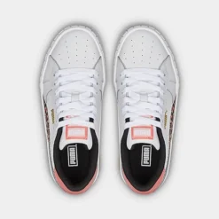 Girls' Big Kids' Puma Cali Star Wild Casual Shoes White/Pink - 38761701 100 -Sports Fashion 38761701 100 P5