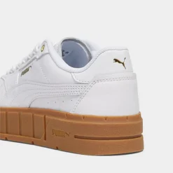 Women's Puma Cali Court Leather Casual Shoes Puma White/Puma White/Puma Gold - 39380209 100 -Sports Fashion 39380209 100 P4