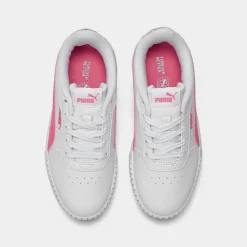 Girls' Little Kids' Puma Carina 2.0 Casual Shoes White/Pink/Silver - 39387701 100 -Sports Fashion 39387701 100 P5