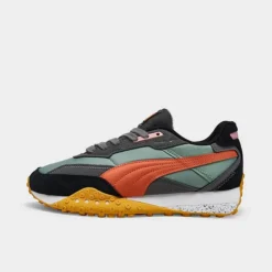 Women's Puma Blktop Rider Casual Shoes Green Fog/Hot Heat/Black - 39515201 300