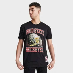 Men's Mitchell & Ness Ohio State Buckeyes College Football Graphic T-Shirt Black - 3OSTBLCK OST