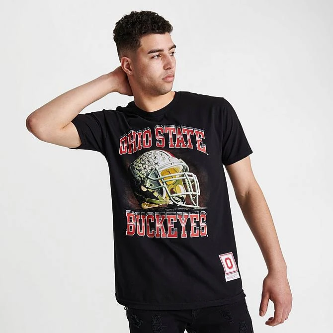 Men's Mitchell & Ness Ohio State Buckeyes College Football Graphic T-Shirt Black - 3OSTBLCK OST 3 Men's Mitchell & Ness Ohio State Buckeyes College Football Graphic T-Shirt Black - 3OSTBLCK OST - Image 3