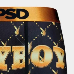 Men's PSD Monogram Lux Playboy Underwear Black/Gold - 42218001 001 -Sports Fashion 42218001 001 P5