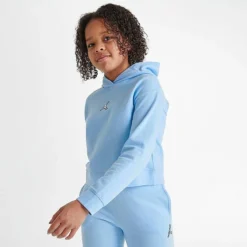 Nike Girls' Jordan Essentials Pullover Hoodie Ice Blue - 45B081 M60 -Sports Fashion 45B081 M60 M3