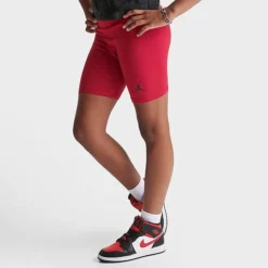 Nike Girls' Jordan Jumpman High-Waisted Bike Shorts Black/Gym Red - 45C299BB R78