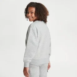 Nike Girls' Jordan Jumpman Crewneck Sweatshirt Light Grey Heather - 45C367 G2H -Sports Fashion 45C367 G2H M4