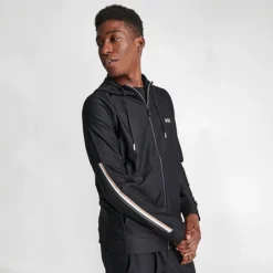 Men's Hugo Boss X Matteo Berrettini Logo Track Hoodie Black - 50482369 001 -Sports Fashion 50482369 001 M3