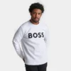 Men's Hugo Boss Salbo Crewneck Sweatshirt White/Black - 50482898 100
