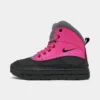 Girls' Big Kids' Nike Woodside 2 High ACG Winter Boots Pink Foil/Black/Cool Grey - 524876 600