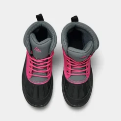 Girls' Big Kids' Nike Woodside 2 High ACG Winter Boots Pink Foil/Black/Cool Grey - 524876 600 -Sports Fashion 524876 600 P5