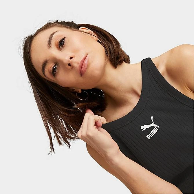 Women's Puma Classics Ribbed Sleeveless Dress PUMA Black - 53807901 001 5 Women's Puma Classics Ribbed Sleeveless Dress PUMA Black - 53807901 001 - Image 5