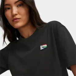 Puma Downtown Pride Embroidered Logo T-Shirt Puma Black - 53830801 001 -Sports Fashion 53830801 001 M4
