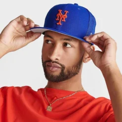New Era New York Mets MLB Trucker 9FIFTY Snapback Hat Navy - 60116803 400
