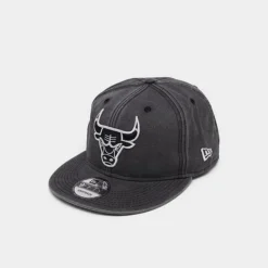 New Era Chicago Bulls NBA Washed 9FIFTY Snapback Hat Washed Black/Black/White - 60422423 001 -Sports Fashion 60422423 001 P3