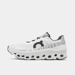 Men's On Cloudmonster Running Shoes Undyed White/White/Black - 6198288 101