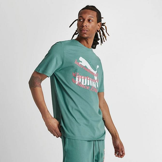 Men's Puma Sportswear International Logo Graphic T-Shirt Adriatic - 62128184 060 3 Men's Puma Sportswear International Logo Graphic T-Shirt Adriatic - 62128184 060 - Image 3