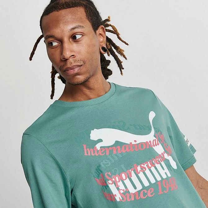 Men's Puma Sportswear International Logo Graphic T-Shirt Adriatic - 62128184 060 5 Men's Puma Sportswear International Logo Graphic T-Shirt Adriatic - 62128184 060 - Image 5