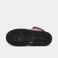 Nike Boys' Toddler Air Jordan Retro 1 Mid Casual Shoes Black/Fire Red/White - 640735 079 -Sports Fashion 640735 079 P6
